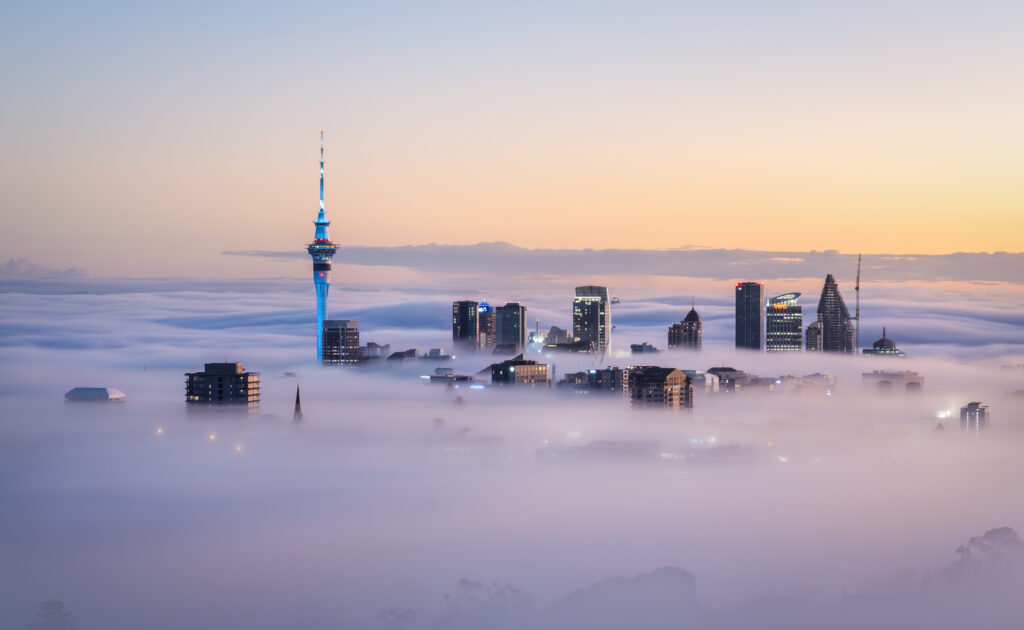 Vue sur Auckland depuis le sommet du Mont Eden