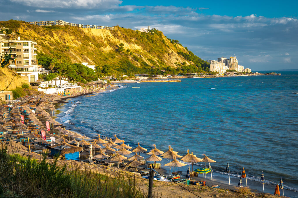 Vue sur une plage de Durrës - Albanie