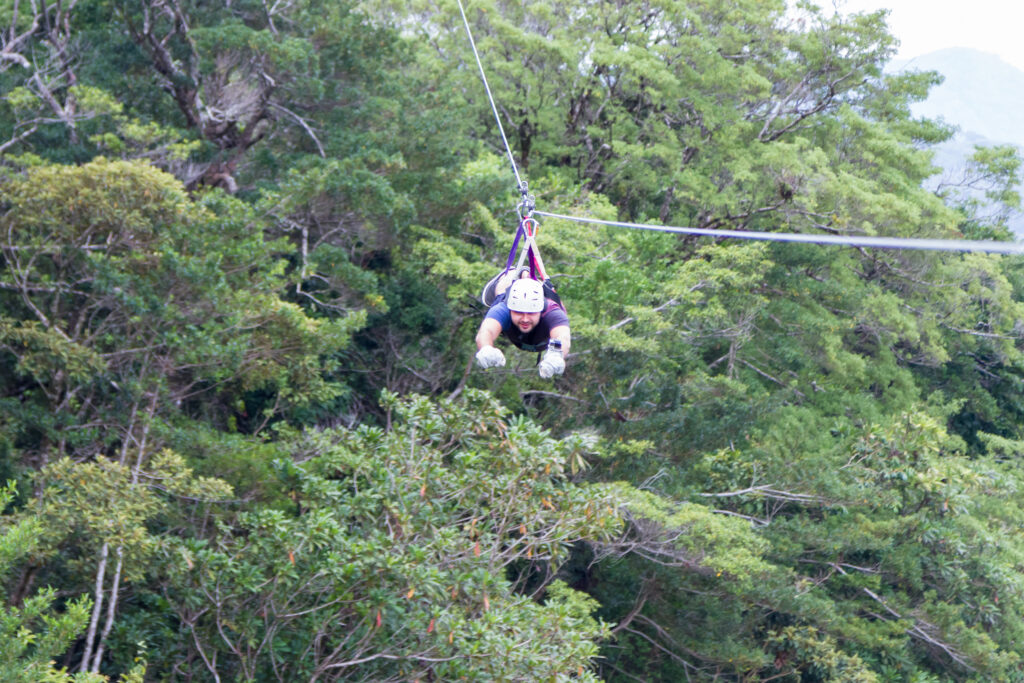 Faire de la tyrolienne dans la forêt de Monteverde