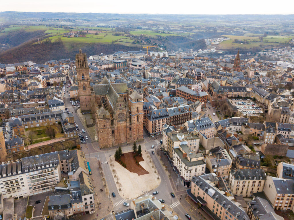 Vue aérienne de Rodez