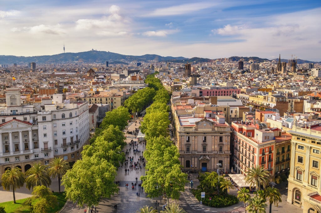 Vue aérienne de la Rambla 