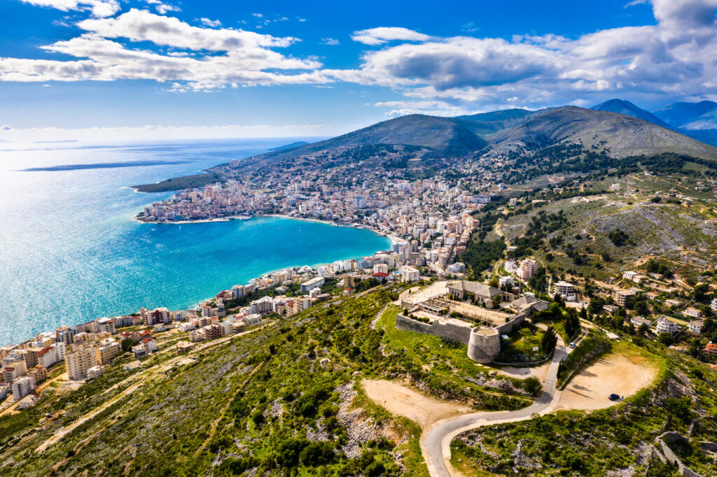 Vue aérienne sur Saranda 