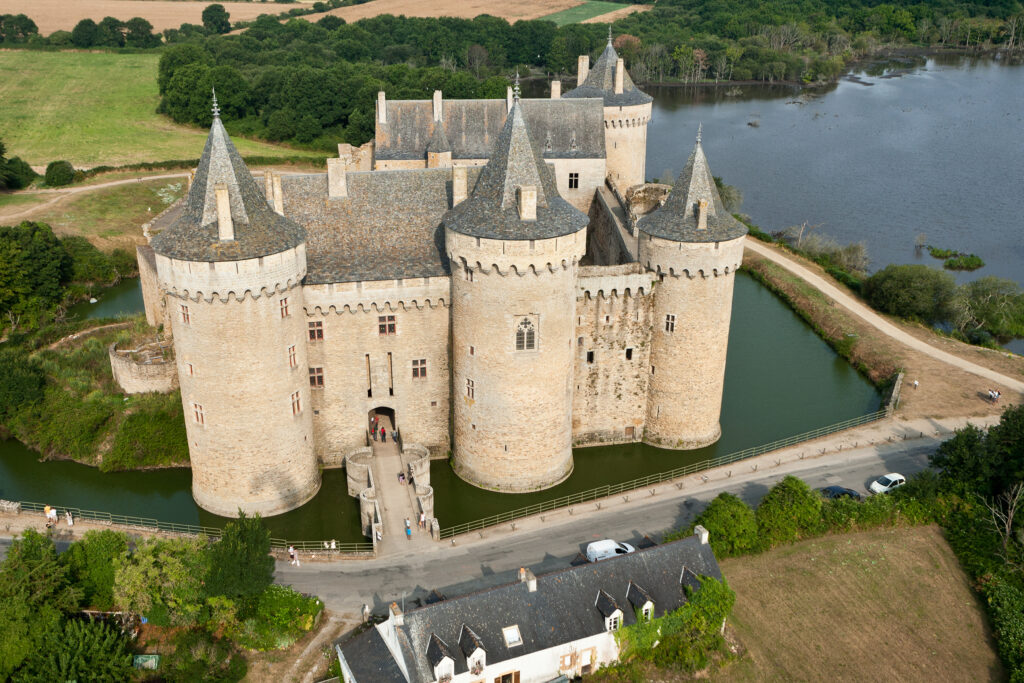Photo aérienne du château de Suscinio à Sarzeau