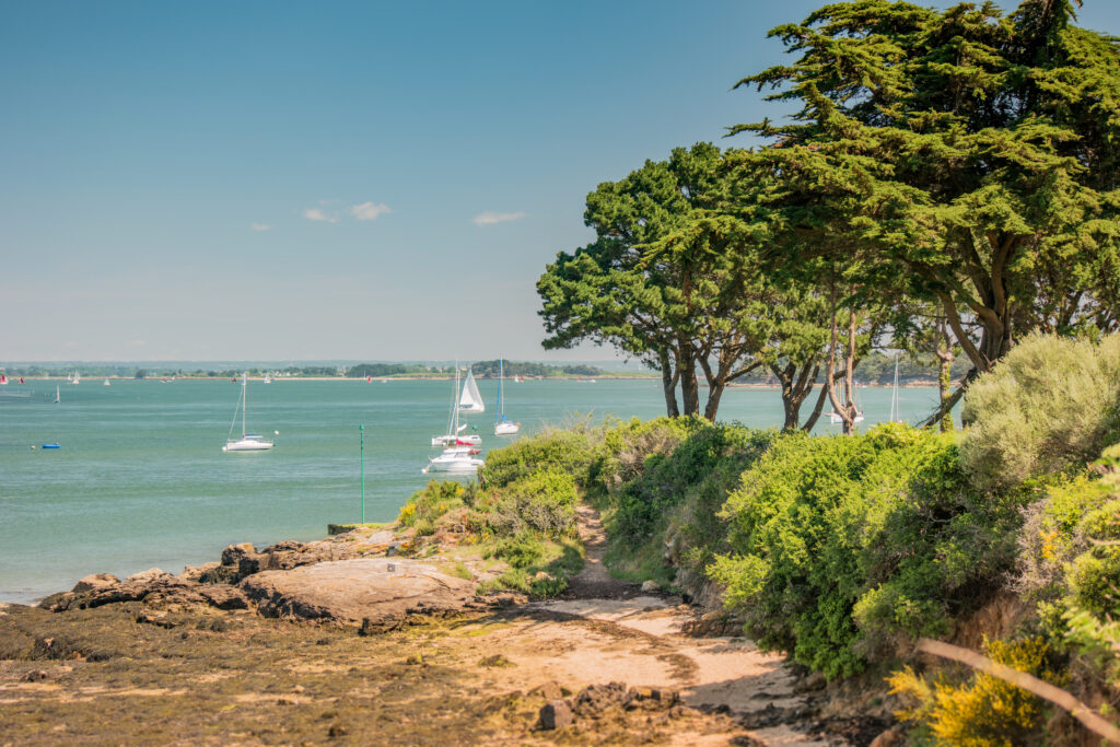 Sentier côtier à Sarzeau dans le Golfe du Morbihan