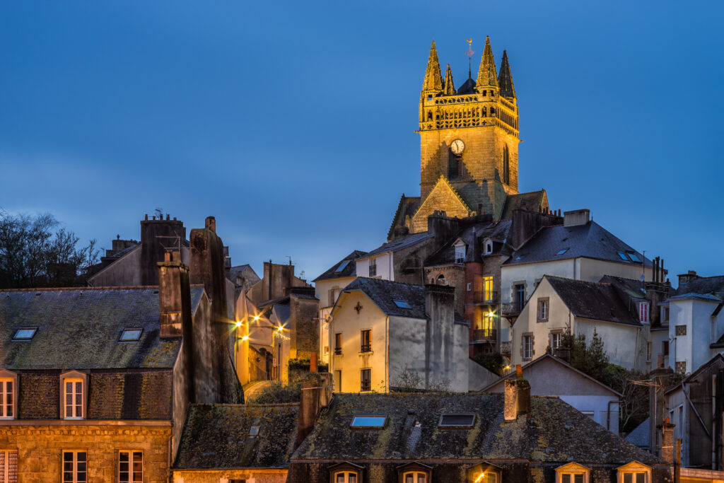 La ville de Quimperlé en Bretagne