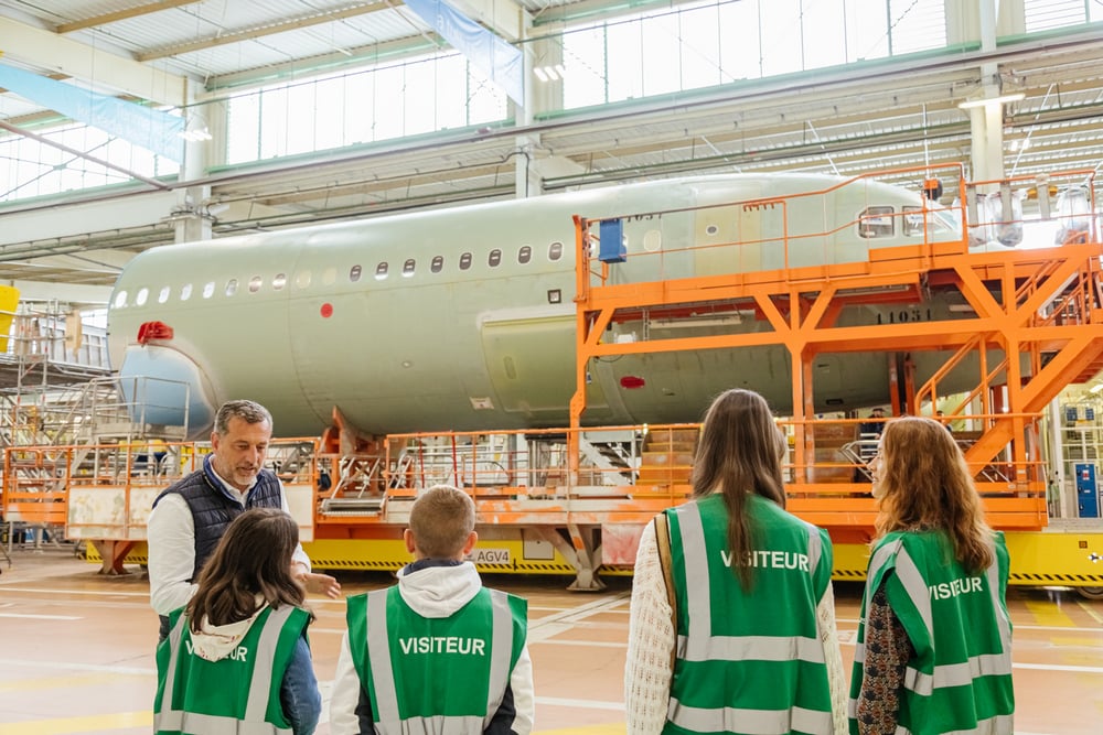 Visite de l'industrie aéronautique Airbus