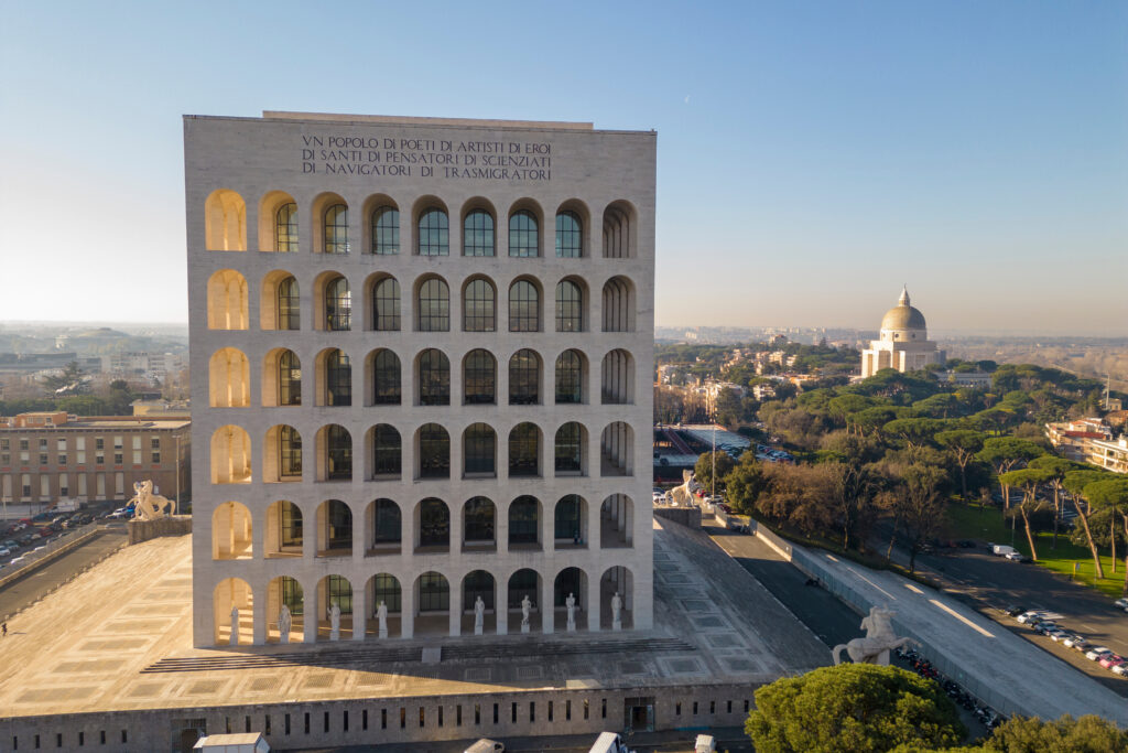 Vue sur le quartier EUR à Rome