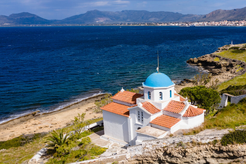 Arrière-pays de Mykonos - vue sur Paleokastro