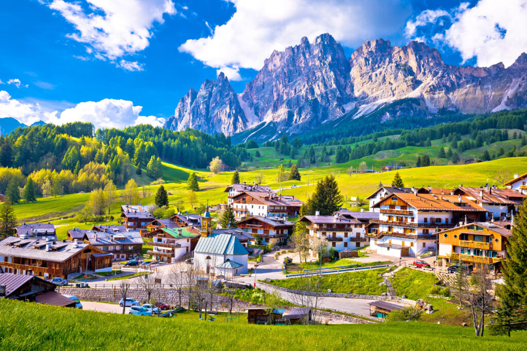 Vue sur Cortina D' Ampezz