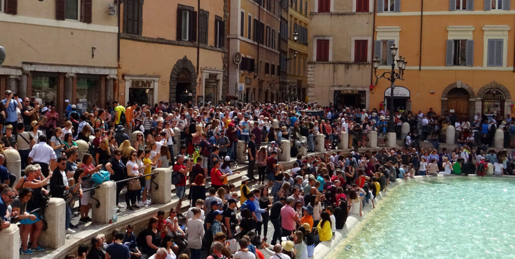 Foule à Rome