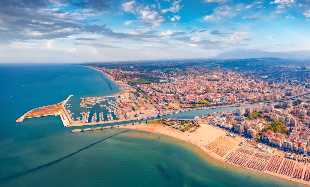 Vue sur Pescara et ses plages