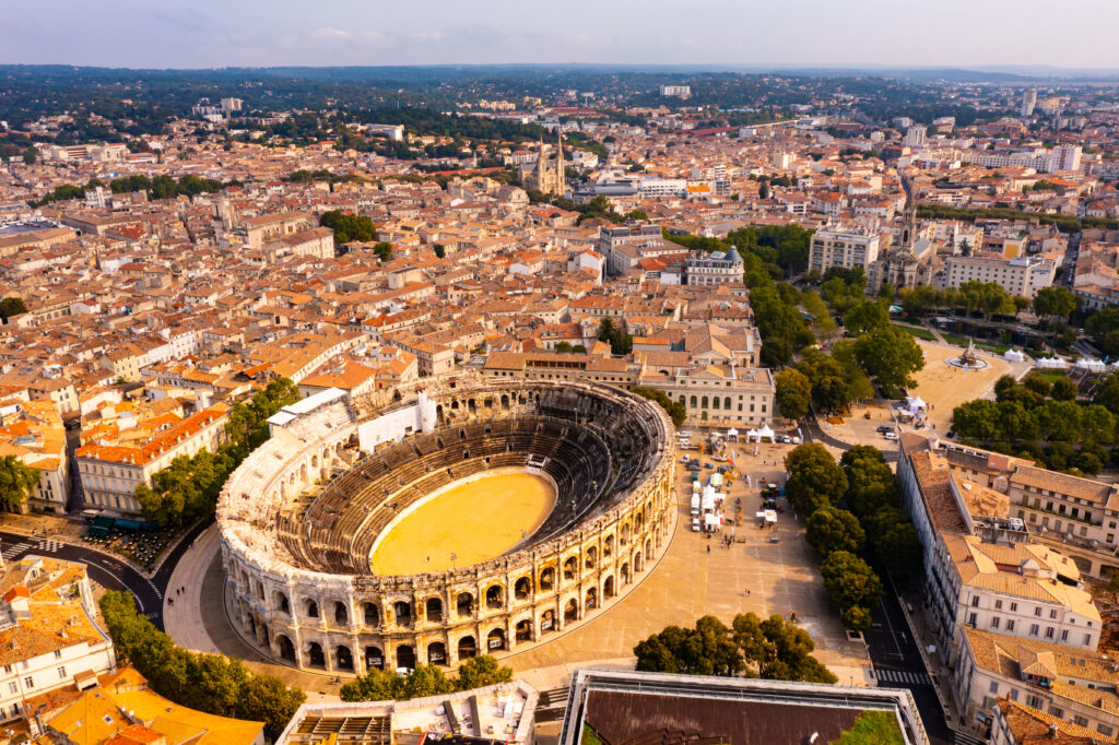 Vue sur Nîmes