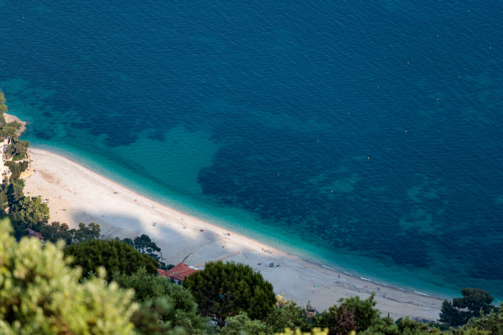 Vue sur la côte à Roquebrune-Cap-Martin