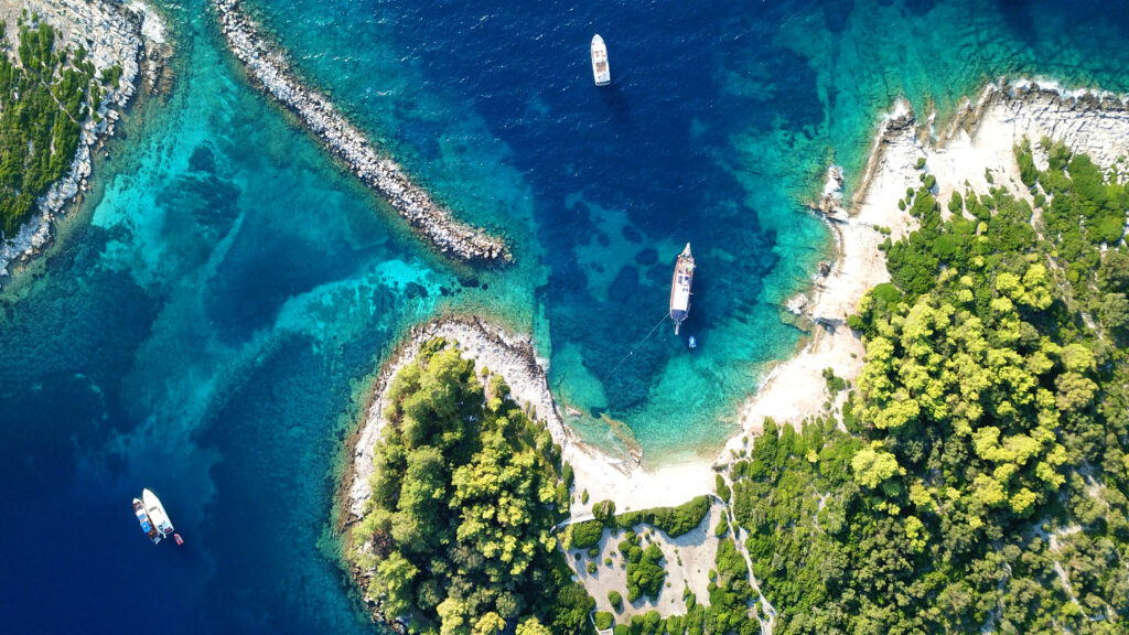 Vus aérienne de Paxos - que faire îles ioniennes