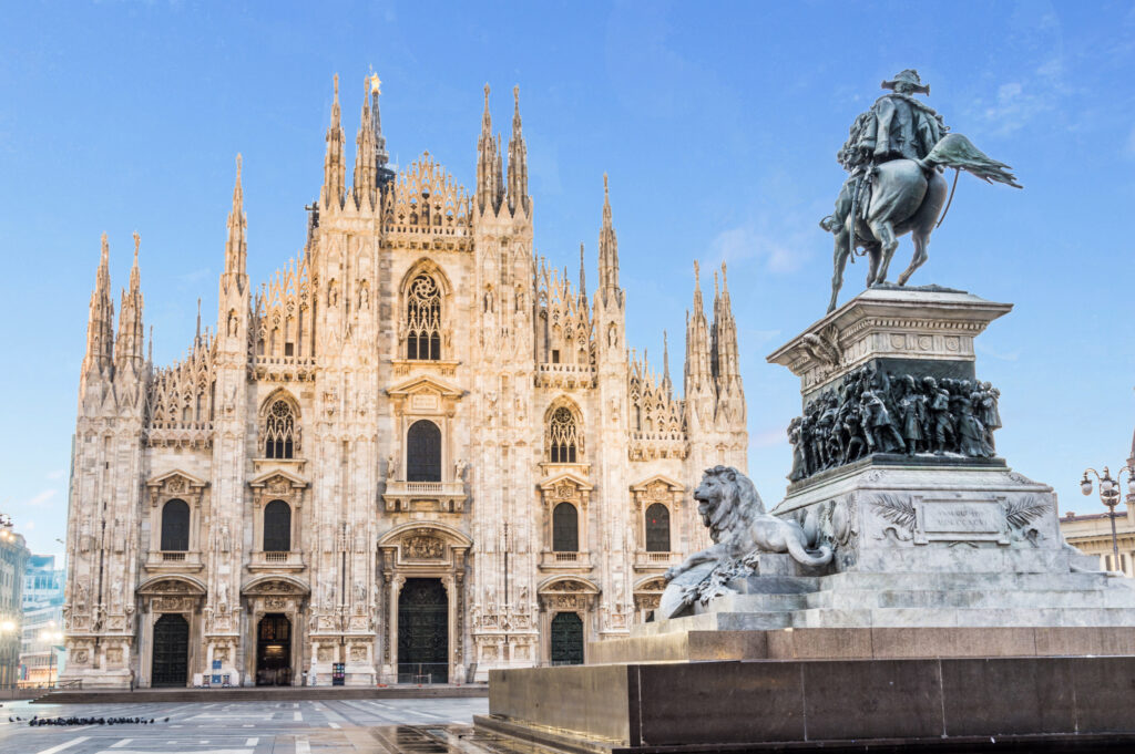 Vue sur le Duomo de Milan
