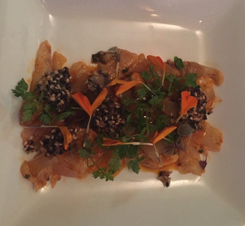 Ceviche de daurade à la gelée de Yuzu - © Saliha HADJ-DJILANI