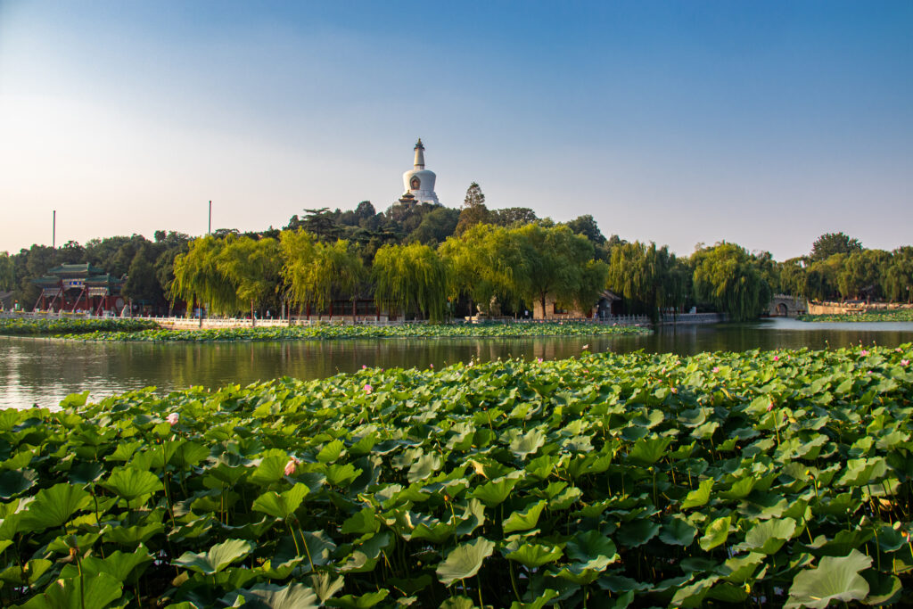 Lac du parc Beihai à Pékin