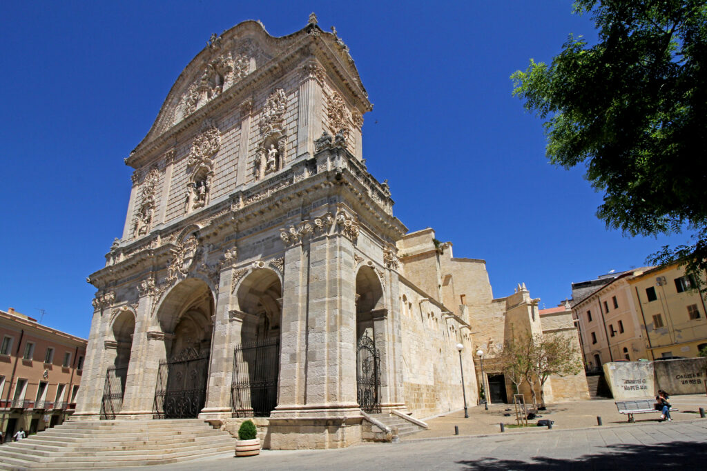 Façade baroque de la cathédrale saint Nicolas, Sassari