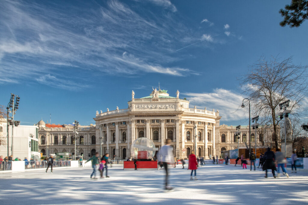S’amuser sur les patinoires de Vienne