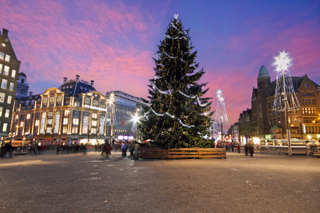 L'arbre géant de la place du Dam