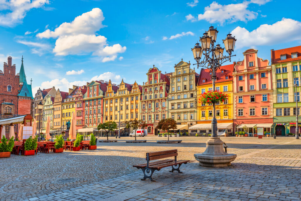 Rynek, la principale place de Wroclaw