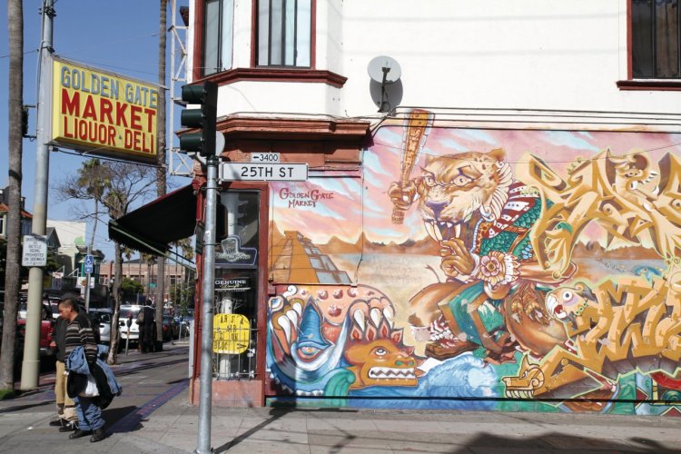Fresque murale dans le quartier de Dolores. - © Stéphan SZEREMETA