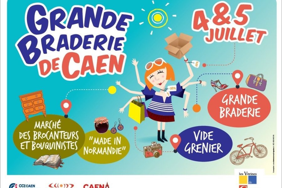 Grande Braderie au centre de Caen les 4 et 5 juillet 2014