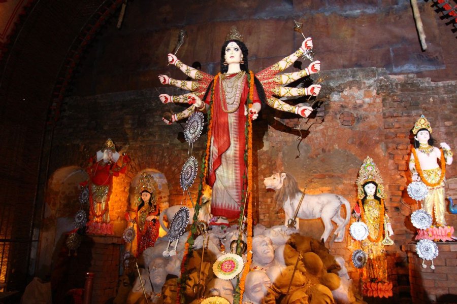 Pandal sur la prise de pouvoir des femmes (Behala friends club).