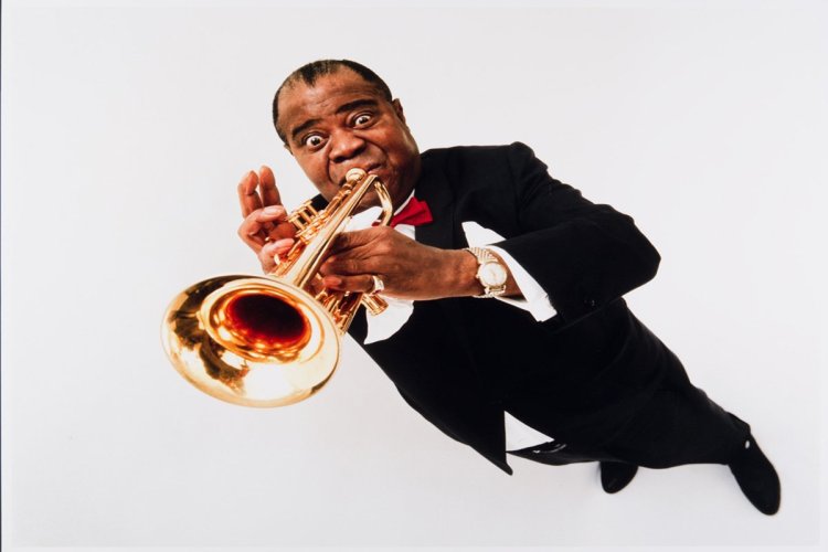 Louis Armstrong, 1966, Philippe Halsman. - © Archives Philippe Halsman. © 2015 Philippe Halsman Archive / Magnum Photos