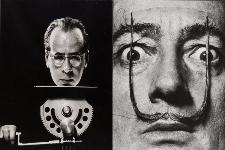 Photo 1 : Autoportrait, 1950, Philippe Halsman// Photo 2 : « Plantées comme deux sentinelles, mes moustaches défendent l’entrée de ma personne », Dalí’s Mustache, 1953-1954, Philippe Halsman. - © Archives Philippe Halsman. © 2015 Philippe Halsman Archive / Magnum Photos. Droits exclusifs pour les images de Salvador Dalí : Fundació Gala-Salvador Dalí, Figueres, 2015.