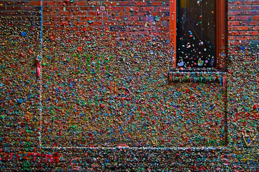 Seattle et son célèbre mur de... chewing-gums