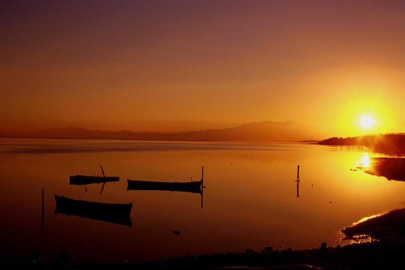 Coucher de soleil sur Leucate. - © D.R.