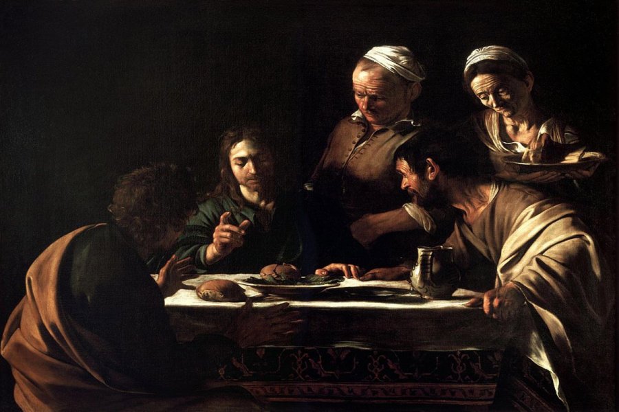 Caravage, Le Souper à Emmaüs, 1606, Pinacoteca di Brera, Milan