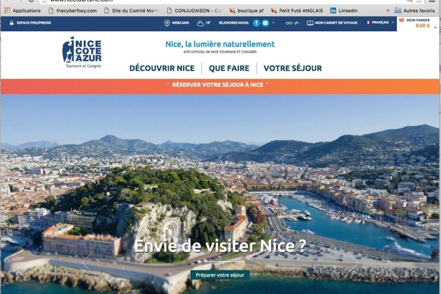 Nouveau site internet pour l'office de tourisme de Nice