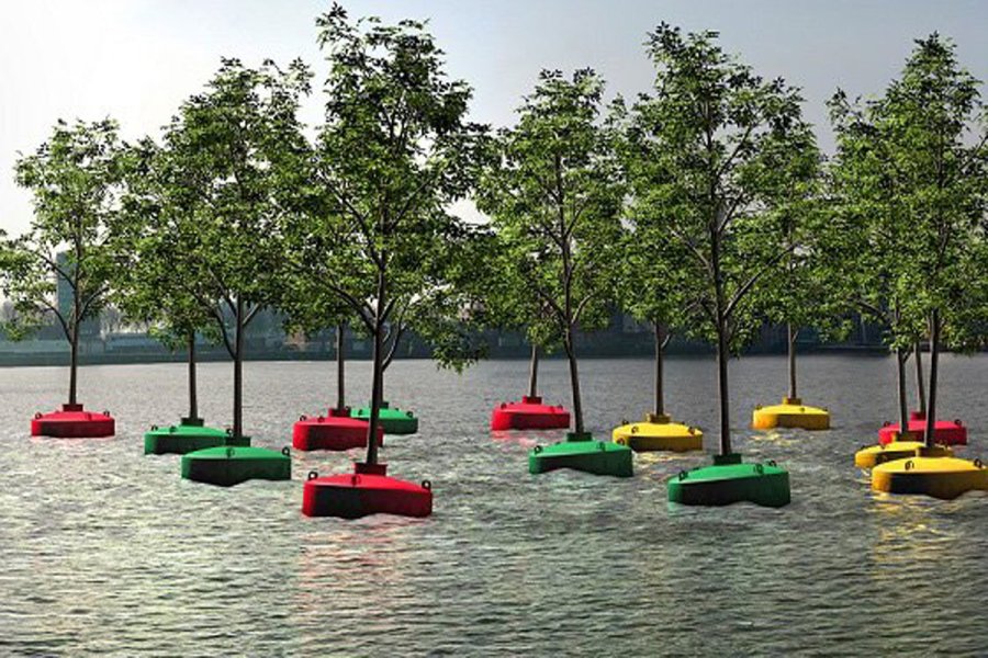 Une forêt flottante à Rotterdam !