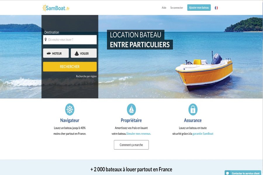 SamBoat.fr la location de bateau entre particuliers