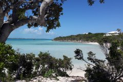 Déclinaison de bleus à Stocking Island, Exumas.