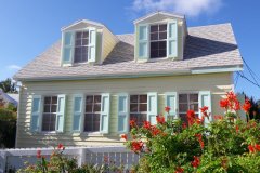 Maison de poupée sur Hope Town, Abacos.