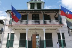 L'architecture atypique des bâtiments de Paramaribo.