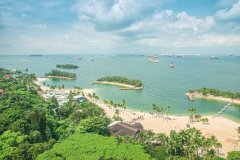 Plage de l'île de Sentosa.