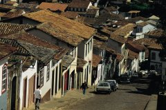 Les rues sont escarpées à Ouro Preto.