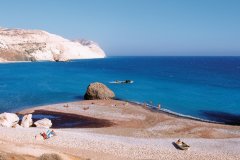 Plage à proximité du rocher d'Aphrodite.