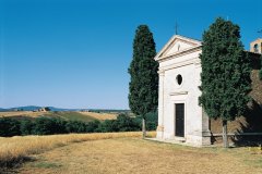 Chapelle de Vitaleta dans la campagne près de Pienza.