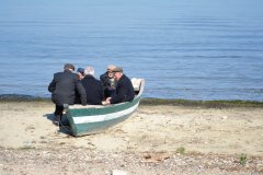 Les rives du lac à Pogradec.