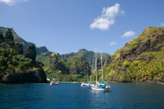 Paysage des îles Marquises.