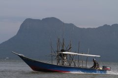 Bateau à proximité du parc national de Bako