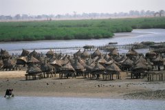 Greniers à mil sur pilotis de Fadiouth.