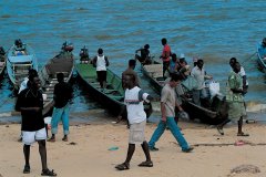 Avant la traversée du fleuve en direction du Suriname.