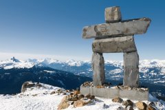 Inukshuk au sommet de Whistler Mountain