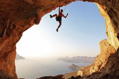 Escalade sur l'île de Kalymnos.